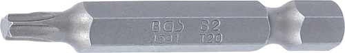 Behajtófej | Hossz 50 mm | Külső hatszögletű 6,3 mm (1/4") | T-profil (Torx) T20