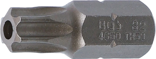 Behajtófej | Hossz 30 mm | Külső hatszögletű 10 mm (3/8") | T-profil (Torx) T50 furattal