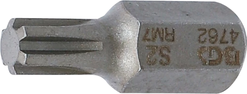 Behajtófej | Hossz 30 mm | Külső hatszögletű 10 mm (3/8") | Ékprofil (RIBE) M7