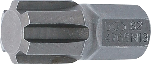 Behajtófej | Hossz 30 mm | Külső hatszögletű 10 mm (3/8") | Ékprofil (RIBE) M13