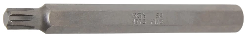 Behajtófej | Hossz 100 mm | Külső hatszögletű 10 mm (3/8") | Ékprofil (RIBE) M8