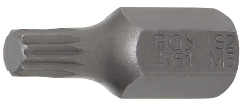 Behajtófej | Hossz 30 mm | Külső hatszögletű 10 mm (3/8") | (XZN) M6