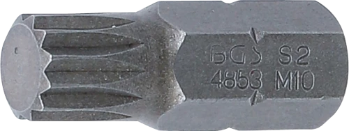 Behajtófej | Hossz 30 mm | Külső hatszögletű 10 mm (3/8") | (XZN) M10