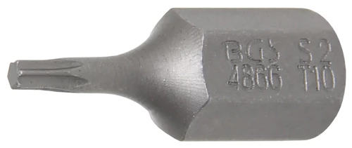 Behajtófej | Hossz 30 mm | Külső hatszögletű 10 mm (3/8") | T-profil (Torx) T10
