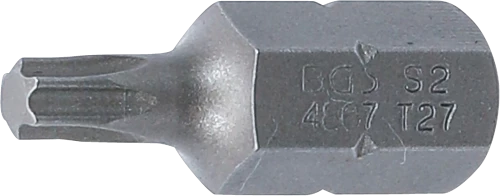 Behajtófej | Hossz 30 mm | Külső hatszögletű 10 mm (3/8") | T-profil (Torx) T27