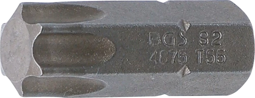 Behajtófej | Hossz 30 mm | Külső hatszögletű 10 mm (3/8") | T-profil (Torx) T55