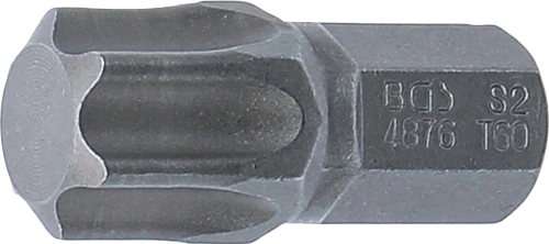 Behajtófej | Hossz 30 mm | Külső hatszögletű 10 mm (3/8") | T-profil (Torx) T60