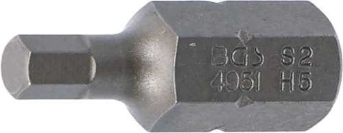 Behajtófej | Hossz 30 mm | Külső hatszögletű 10 mm (3/8") | Belső hatszögletű 5 mm