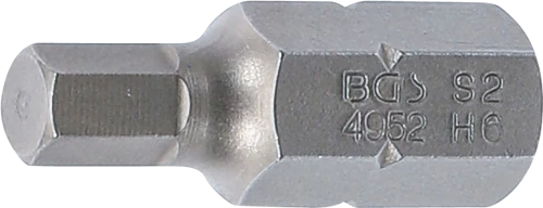 Behajtófej | Hossz 30 mm | Külső hatszögletű 10 mm (3/8") | Belső hatszögletű 6 mm