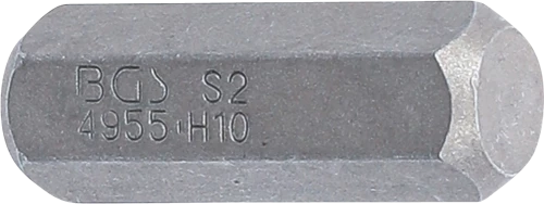 Behajtófej | Hossz 30 mm | Külső hatszögletű 10 mm (3/8") | Belső hatszögletű 10 mm