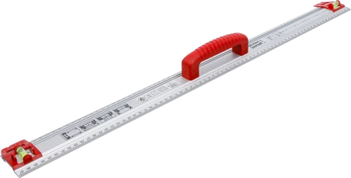 Vágó- és jelölővonalzó | Fogantyúval és vízmértékkel | 750 mm
