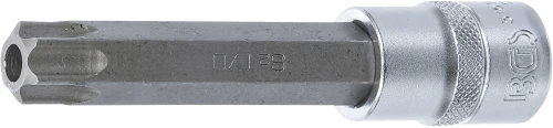 Behajtófej | Hossz 110 mm | 12,5 mm (1/2") | T-profil (Torx) T70 furattal