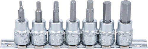Behajtófej-készlet | 10 mm (3/8") | Belső hatszögletű 3 - 10 mm | 7 darabos