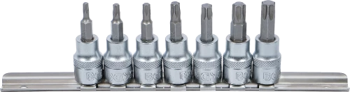 Behajtófej-készlet | 10 mm (3/8") | T-profil (Torx) T15 - T50 | 7 darabos