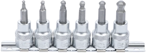 Behajtófej-készlet | 10 mm (3/8") | Belső hatszögletű gömbfejes 3 - 8 mm | 6 darabos