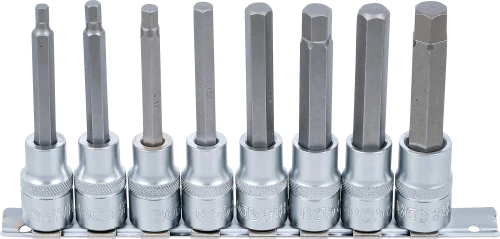 Behajtófej-készlet | 12,5 mm (1/2") | Belső hatszögletű 5 - 13 mm | 8 darabos