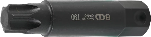 Behajtófej | Hossz 100 mm | Külső hatszögletű 22 mm | T-profil (Torx) T90