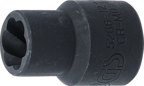 Spirálbites dugókulcsbetét / csavarkiszedő | 12,5 mm (1/2") | 12 mm
