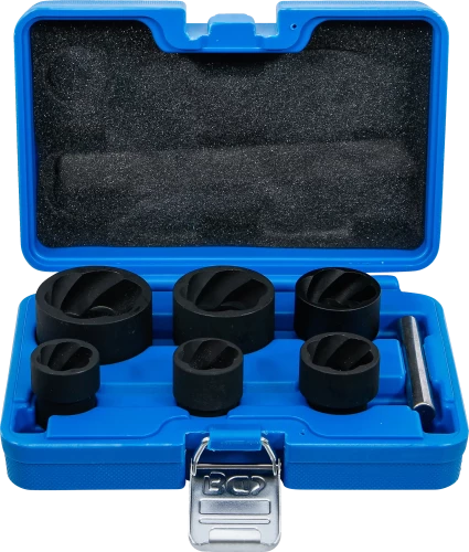 Spirálbites dugókulcskészlet / csavarkiszedő | 12,5 mm (1/2") + 20 mm (3/4") | 22 - 41 mm | 6 darabos