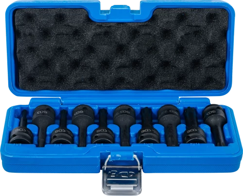 Levegős dugókulcskészlet | 12,5 mm (1/2") | Ékprofil (Ribe) M5 - M14 | 9 darabos