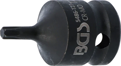 Levegős dugókulcs | Hossz 42 mm | 12,5 mm (1/2") | T-profil (Torx) T27