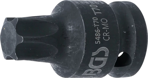Levegős dugókulcs | Hossz 42 mm | 12,5 mm (1/2") | T-profil (Torx) T70