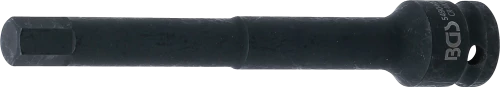 Levegős dugókulcs | Hossz 150 mm | 12,5 mm (1/2") | Belső hatszögletű 12 mm