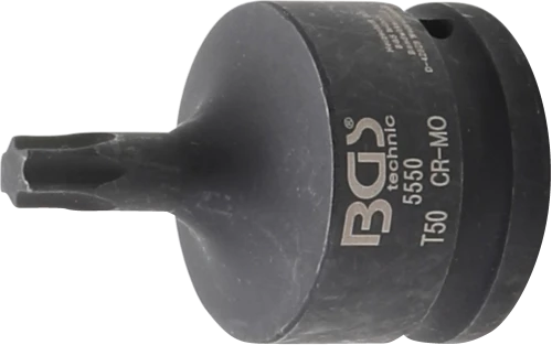 Levegős dugókulcs | Hossz 60 mm | 20 mm (3/4") | T-profil (Torx) T50