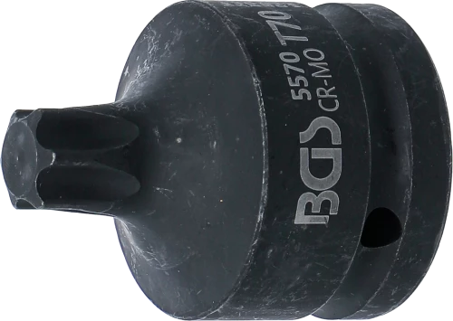 Levegős dugókulcs | Hossz 60 mm | 20 mm (3/4") | T-profil (Torx) T70