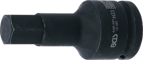 Levegős dugókulcs | Hossz 100 mm | 20 mm (3/4") | Belső hatszögletű 21 mm