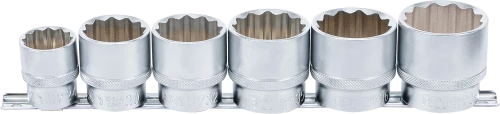 Dugókulcskészlet, tizenkétszögletű | 12,5 mm (1/2") | 24 - 38 mm | 6 darabos