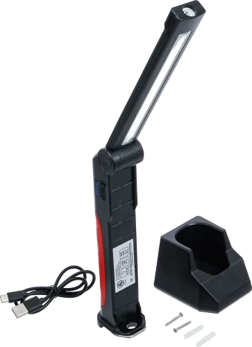 Akkumulátoros elhajlítható lámpa | COB-LED | 6,5 W | töltőállomással