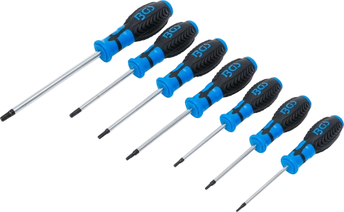 Csavarhúzó készlet | T-profil (Torx) furattal | T10 - T40 | 7 darabos