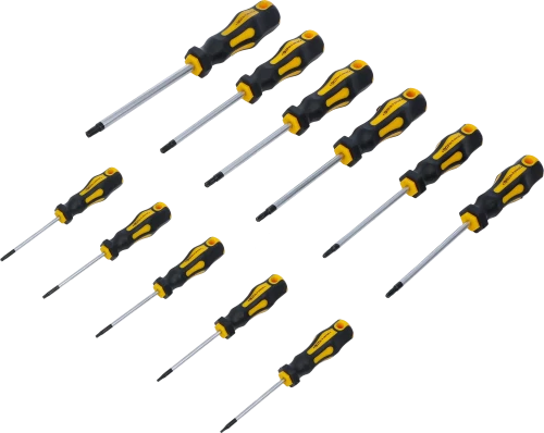 Csavarhúzó készlet | T-profil (Torx) furattal | T6 - T40 | 11 darabos
