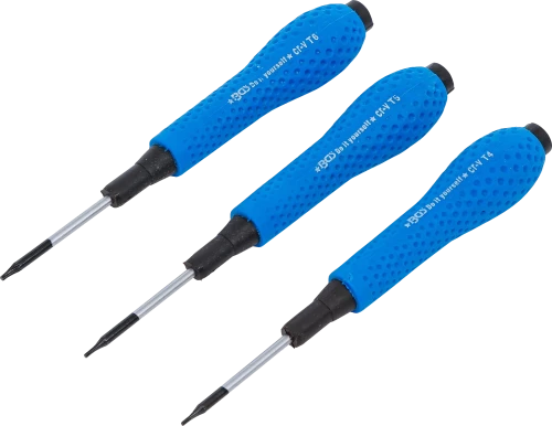 Műszerész csavarhúzó készlet | T-profil (Torx) T4 / T5 / T6 | 3 darabos