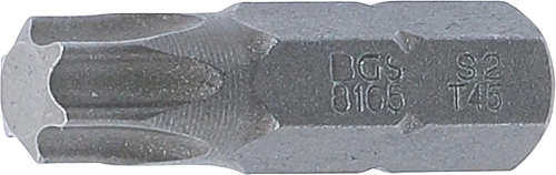 Behajtófej | Hossz 30 mm | Külső hatszögletű 8 mm (5/16") | T-profil (Torx) T45