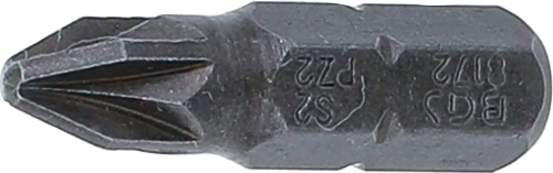 Behajtófej | Hossz 25 mm | Külső hatszögletű 6,3 mm (1/4") | Csillag PZ2