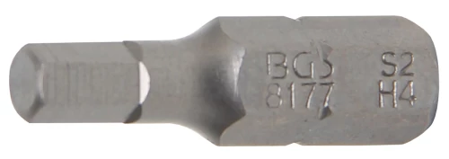 Behajtófej | Hossz 25 mm | Külső hatszögletű 6,3 mm (1/4") | Belső hatszögletű 4 mm