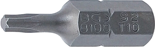 Behajtófej | Hossz 25 mm | Külső hatszögletű 6,3 mm (1/4") | T-profil (Torx) T10