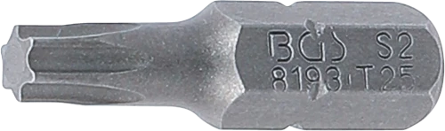 Behajtófej | Hossz 25 mm | Külső hatszögletű 6,3 mm (1/4") | T-profil (Torx) T25