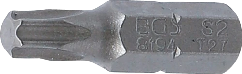 Behajtófej | Hossz 25 mm | Külső hatszögletű 6,3 mm (1/4") | T-profil (Torx) T27