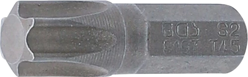 Behajtófej | Hossz 25 mm | Külső hatszögletű 6,3 mm (1/4") | T-profil (Torx) T45