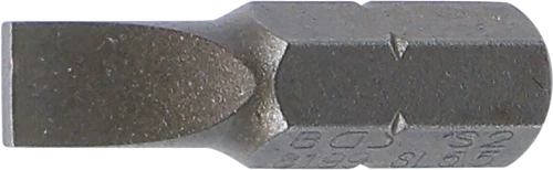 Behajtófej | Hossz 25 mm | Külső hatszögletű 6,3 mm (1/4") | Lapos 5,5 mm