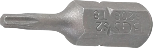 Behajtófej | Hossz 25 mm | Külső hatszögletű 6,3 mm (1/4") | T-profil (Torx) T8