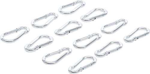 Karabiner készlet | 5 x 50 mm | 12 darabos
