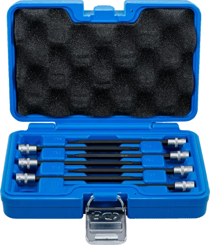Behajtófej-készlet | 6,3 mm (1/4") | T-profil (Torx) gömbfejes T10 - T40 | 7 darabos