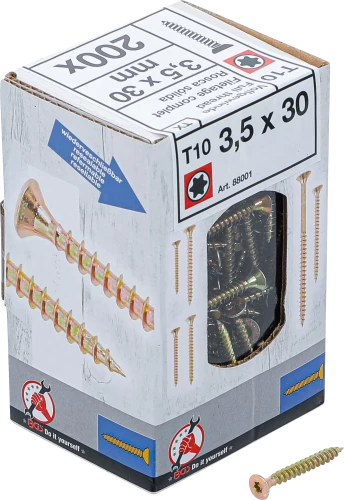 Univerzális csavarok | T-profil (Torx) T10 | 3,5 x 30 mm | 200 db