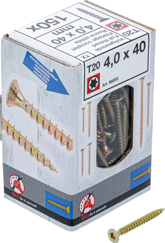 Univerzális csavarok | T-profil (Torx) T20 | 4,0 x 40 mm | 150 db