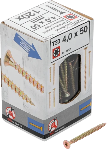 Univerzális csavarok | T-profil (Torx) T20 | 4,0 x 50 mm | 120 db