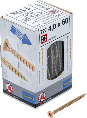 Univerzális csavarok | T-profil (Torx) T20 | 4,0 x 60 mm | 110 db